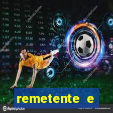 remetente e destinatário modelo