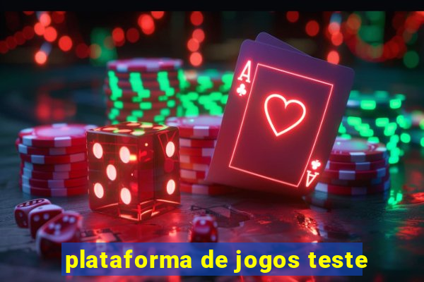 plataforma de jogos teste