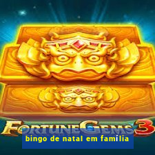 bingo de natal em família